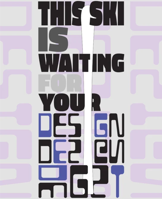 Grafik mit dem Text "Personalisiere deinen Ski"